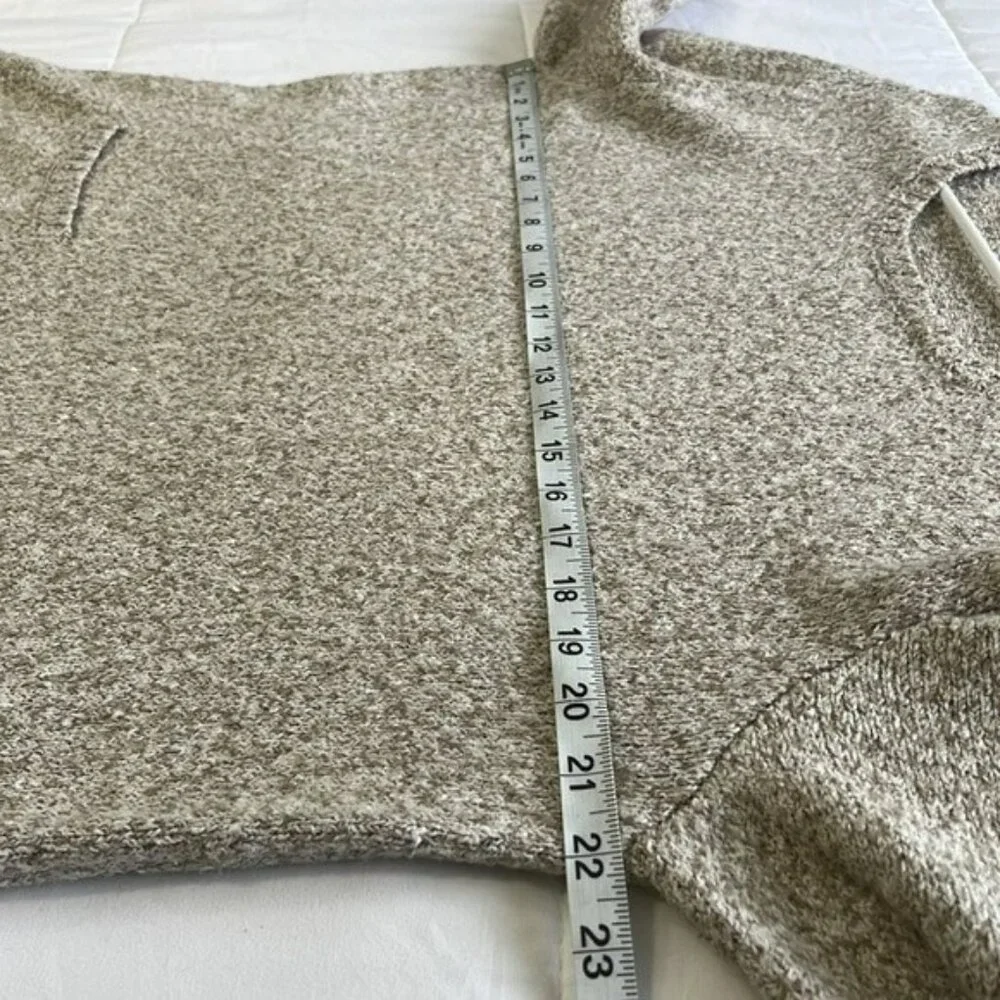 J. Jill Sweater with Pockets, Split High Low Hem, Beige / Tan, Large - Picture 8 of 9